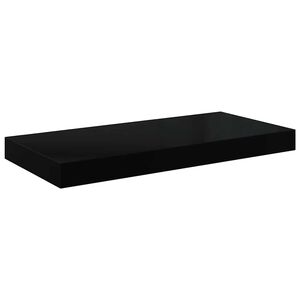vidaXL Flytende vegghylle h&oslash;yglans svart 50x23x3,8 cm MDF