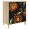 vidaXL Kommode LOCHEM Oransje print 66 x 36,5 x 75 cm Konstruert tre