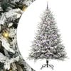 vidaXL Kunstig Forh&aring;ndsbelyst Juletre med Ballettsett gr&oslash;nn 210 cm
