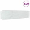 vidaXL Plenkanter 20 stk. 100 x 25 x 0,07 cm Galvanisert st&aring;l S&oslash;lv