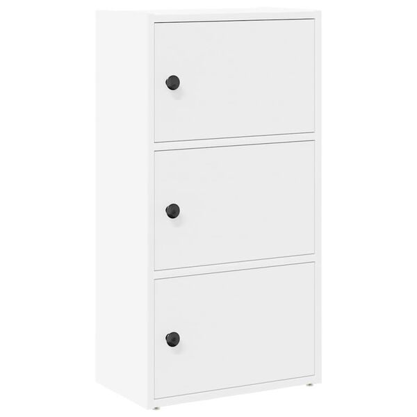 vidaXL Bokhylle hvit 40x24x77 cm konstruert tre