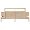 vidaXL Sengeramme med hodegavl 200x200 cm heltre furu