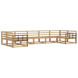 vidaXL Utend&oslash;rs sofa-sett 7 pcs Hvit Solid akasietre