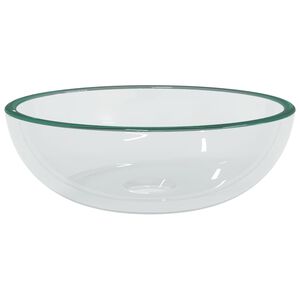 VidaXL Servant herdet glass 35x12 cm gjennomsiktig