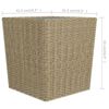 vidaXL Bistrosett 3 deler polyrotting og herdet glass beige