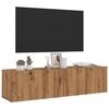 vidaXL Vegghengt TV-benk artisan eik 120x30x30 cm konstruert tre