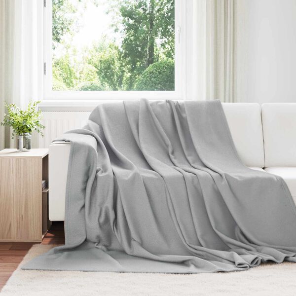 vidaXL Kastepledd 6 pcs Gr&aring; 240 x 220 cm Fleece