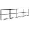 vidaXL 3-lags plantehylle Svart 400 x 32 x 104 cm St&aring;l