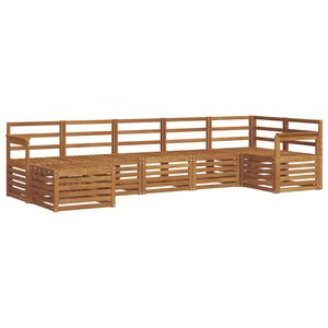 vidaXL Utend&oslash;rs sofa-sett 7 stk. Naturlig