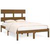 vidaXL Sengeramme honningbrun heltre 140x190 cm