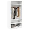 vidaXL Garderobe hvit 100x50x200 cm konstruert tre