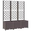 vidaXL Hagepotte med espalier brun 120x40x136 cm PP
