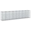 vidaXL Gabion hevet seng 2 stk. 330 x 50 x 80 cm Galvanisert st&aring;l S&oslash;lv