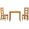 vidaXL Spisestuesett 3 stk. Beige Massivt Eiketre