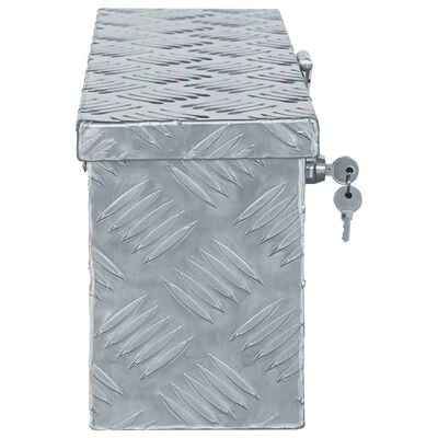 vidaXL Aluminiumsboks 48,5x14x20 cm sølv