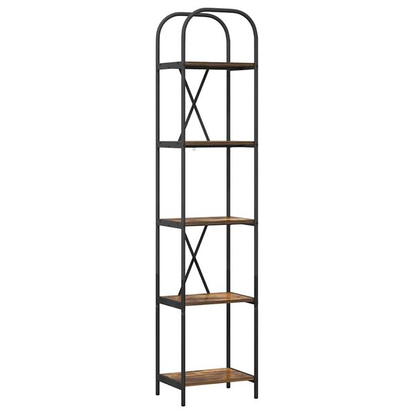 vidaXL Bokhylle R&oslash;kt eik 40 x 30 x 183 cm Konstruert tre