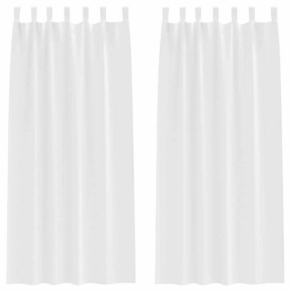 vidaXL M&oslash;rkleggende Gardiner med Ringer 2 pcs Ren Hvit 260 x 140 cm