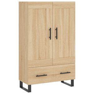 vidaXL Highboard sonoma eik 69,5x31x115 cm konstruert tre