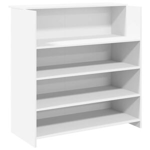 vidaXL Resepsjonsdisk hvit 100x50x103,5 cm konstruert tre