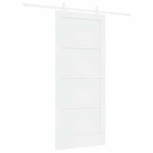 vidaXL Skyved&oslash;r Hvit 86 x 198,5 cm Massiv furu