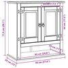 vidaXL Hengende skap med d&oslash;r Corona Hvit 70 x 33 x 71,5 cm Massiv furu