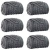 vidaXL Kastepledd 6 pcs M&oslash;rkegr&aring; 240 x 220 cm Fleece