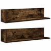 vidaXL Vegghyller 2 stk r&oslash;kt eik 75x16,5x16,5 cm konstruert tre