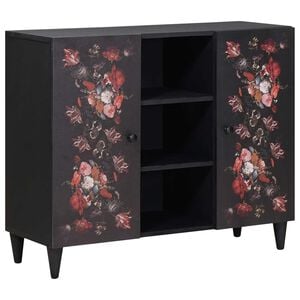 vidaXL Oppbevaringsskap Flerfarget 90 x 33,5 x 75 cm Massiv mango tre