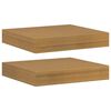 vidaXL Vegghylle 2 stk. Beige 23 x 23,5 x 3,8 cm Konstruert tre