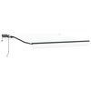 vidaXL Innvendbar Markise med LED -stripelys Hvit 300 x 250 cm stoff