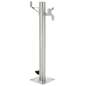 vidaXL Vanns&oslash;yle for hage rustfritt st&aring;l rund 65 cm