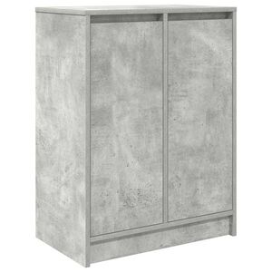 vidaXL Skoskap betonggr&aring; 57x34x76 cm sponplate