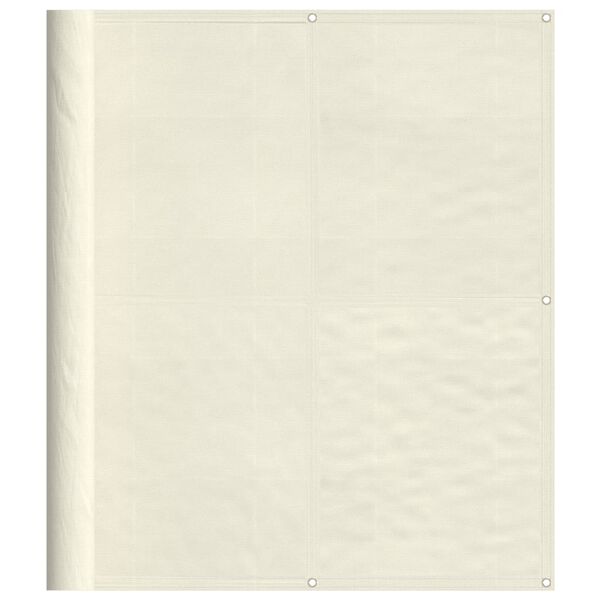 vidaXL Balkongskjerm kremhvit 120x700 cm 100% polyester oxford