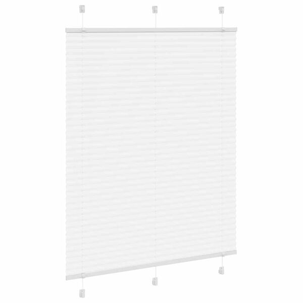 vidaXL pliss&eacute;gardin Hvit 110x150 cm Stoff Bredde 109,4 cm Polyester