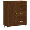 vidaXL Highboard brun eik 69,5x34x180 cm konstruert tre