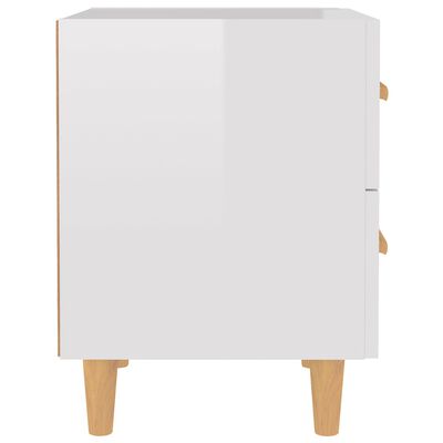 vidaXL Nattbord høyglans hvit 40x35x47,5 cm