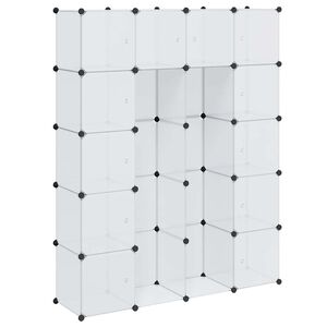 vidaXL Modul&aelig;rt skap med 14 deler, hvit 37 x 146 x 180,5 cm