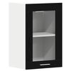 vidaXL Hengende vitrineskap svart eik 40x31x60 cm konstruert tre