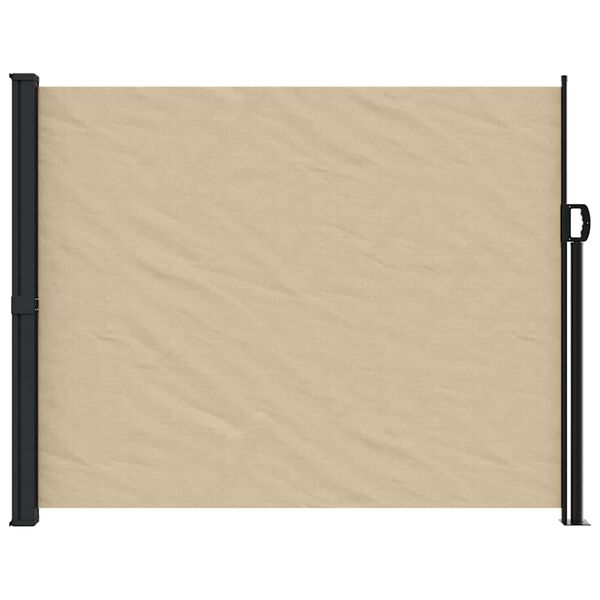 vidaXL Uttrekkbar sidemarkise beige 160x500 cm