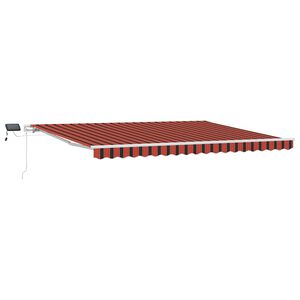 vidaXL Uttrekkbar markise oransje og brun 450 &times; 300 cm