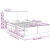 vidaXL Sengestamme med hodegjerde Gammelt tre 160 x 200 cm Massiv furu