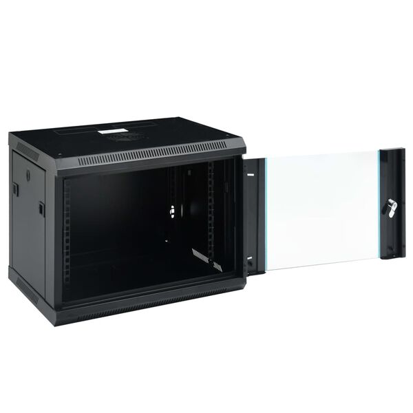 vidaXL Nettverksskap 9U veggmontert 19" IP20 600x450x510 mm