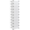 vidaXL Skostativ gjennomsiktig 44x32x174 cm PP