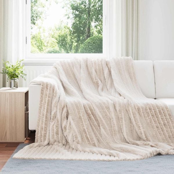 vidaXL Kastteppe Beige 270 x 240 cm Fleece