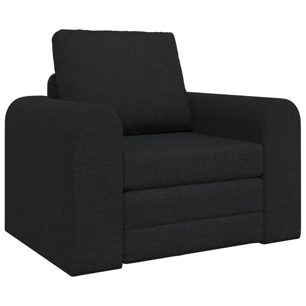 vidaXL Sammenleggbar Sofa seng Svart 98 x 71 x 83 cm stoff