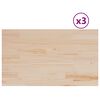 vidaXL Bordplater 3 stk 80x47x2,5 cm rektangul&aelig;r heltre furu