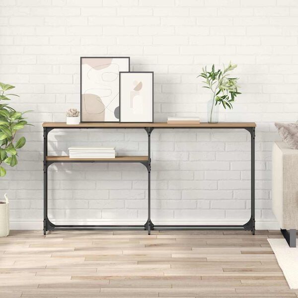 vidaXL Konsollbord Artisan Eik 145 x 22,5 x 75 cm Konstruert tre