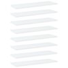 vidaXL Hylleplater 8 stk hvit 60x20x1,5 cm konstruert tre