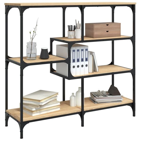 vidaXL Konsollbord sonoma eik 103x32x95 cm konstruert tre