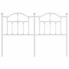 vidaXL Sengegavl i metall hvit 150 cm